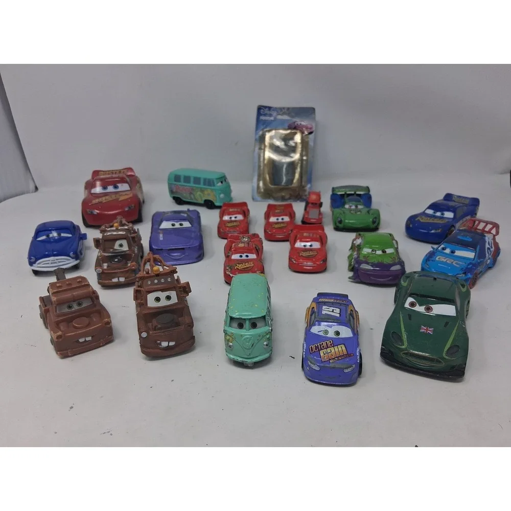 Huge Mixed Lot of 20 Disney Pixar Cars Movie Vehicles & New Cake Topper. Read. W